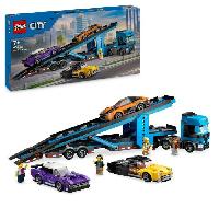 Construction - Modelisme - Maquette - Modele Reduit A Construire LEGO City 60408 Le camion de transport de voitures de sport. 4 véhicules pour enfants