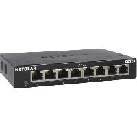 Construction Reseau NETGEAR GS308-300PES Switch Ethernet Métal 8 ports Gigabit (10/100/1000)