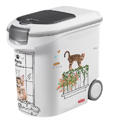 Distributeur D'aliment Conteneur a croquettes CURVER - 35L/12 kg - PETS COLLECTION - Pour chat