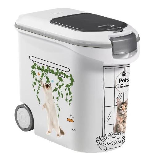 Distributeur D'aliment Conteneur a croquettes CURVER - 35L/12 kg - PETS COLLECTION - Pour chat