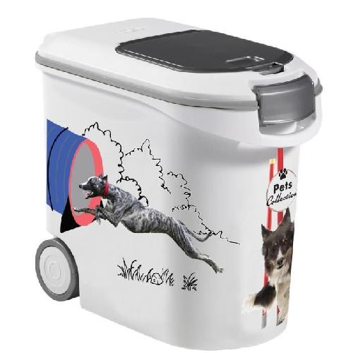 Distributeur D'aliment Conteneur a croquettes CURVER - 35L/12 kg - PETS COLLECTION - Pour chien