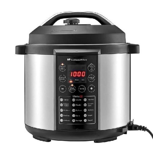 Multicuiseur Electrique CONTINENTAL EDISON CEMCSP1000I - Multicuiseur Autocuisuer sous pression - 15 programmes -  5.7L  - 1000W - Noir & Inox