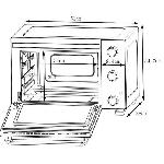 Mini-four - Rotissoire CONTINENTAL EDISON CEMF35B4 - Minifour électrique 35L noir - 1500W - Rotissoire. Convection naturelle