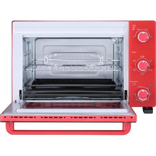 Mini-four - Rotissoire CONTINENTAL EDISON CEMF35R - Minifour électrique 35L rouge  - 1500W - Rotissoire. Convection naturelle