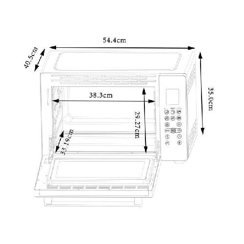 Mini-four - Rotissoire CONTINENTAL EDISON CEMF38DIG - Minifour électrique 38L noir  - 1600W - Rotissoire. Convection naturelle