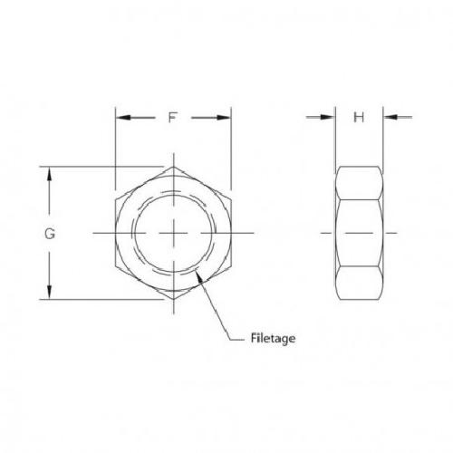 Ecrous et Vis Contre ecrou Metrique 16x200 Pas Droite - 1 nombre