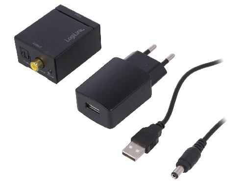 Cable - Connectique Pour Peripherique Convertisseur audio SPDIF-COAX analogique vers numerique - Noir