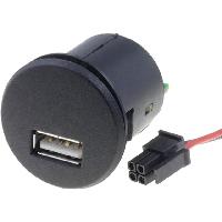 Convertisseur Auto Alimentation USB 4PIN 5V 2.1A 10W noir - fils nus