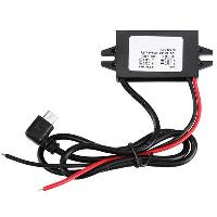 Convertisseur Auto Chuteur de tension 12V vers 5V - Micro USB coude 3A 36W