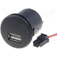 Convertisseur Auto CONVERTISSEUR 12VOLT 5 VOLT 2-1A SOCLE USB FEMMELLE A PERCER 10W