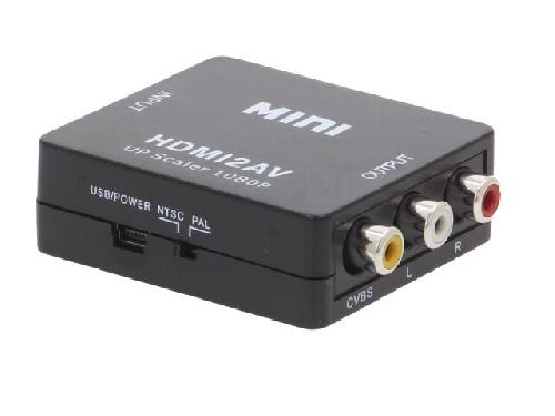 Cable - Connectique Pour Peripherique Convertisseur HDMI vers CVBS audio stereo noir