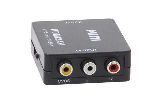 Cable - Connectique Pour Peripherique Convertisseur HDMI vers CVBS audio stereo noir