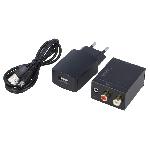 Convertisseur numerique-analogue RCA femelle X2 - Noir Convertisseur numerique-analogue RCA femelle X2 - Noir