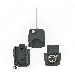 Coque Cle compatible avec AUDI 2 BOUTONS LAME FRAISEE RETRACTABLE 8MM