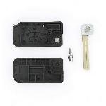 Boitier - Coque De Cle - Telecommande Coque Cle compatible avec TOYOTA 3 BOUTONS LAME FRAISEE RETRACTABLE