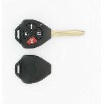 Boitier - Coque De Cle - Telecommande Coque Cle compatible avec TOYOTA 4 BOUTONS LAME CRANTEE FIXE