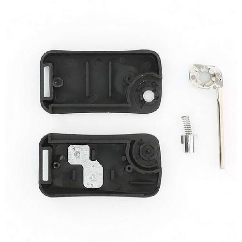 Boitier - Coque De Cle - Telecommande Coque Cle TOY240 compatible avec TOYOTA 2 BOUTONS LAME CRANTEE RETRACTABLE