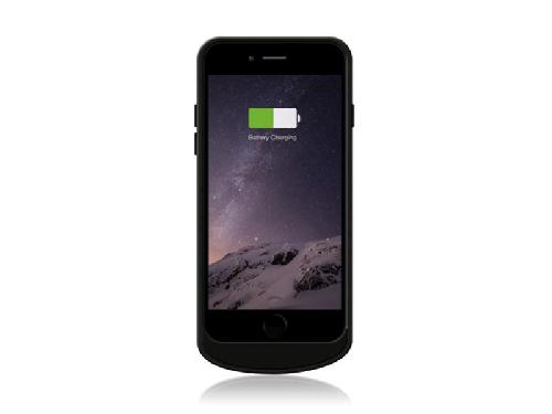 Coque - Bumper - Facade Telephone Coque de recharge sans fil Zens Qi avec batterie 1550mAh compatible avec iPhone 6 6s noir