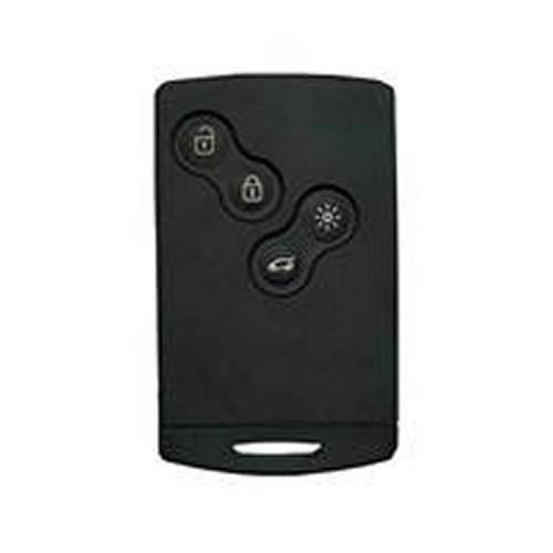 Boitier - Coque De Cle - Telecommande coque en forme de Carte Renault 4 Boutons Avec Lame Compatible Megan Scenic Captur Clio - KEYSKAR