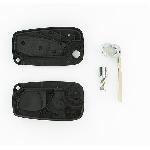 Boitier - Coque De Cle - Telecommande Coque Fiat 3 Boutons Lame Fraisee -PILE Sur Tiroir-