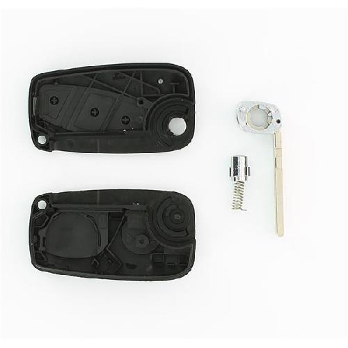 Boitier - Coque De Cle - Telecommande Coque Fiat 3 Boutons Lame Fraisee -PILE Sur Tiroir-