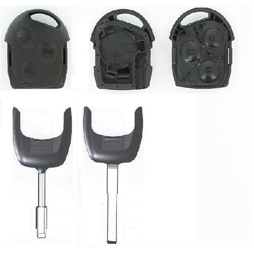 Boitier - Coque De Cle - Telecommande Coque Ford 3 Boutons Lame Tibbe Et Fraisee