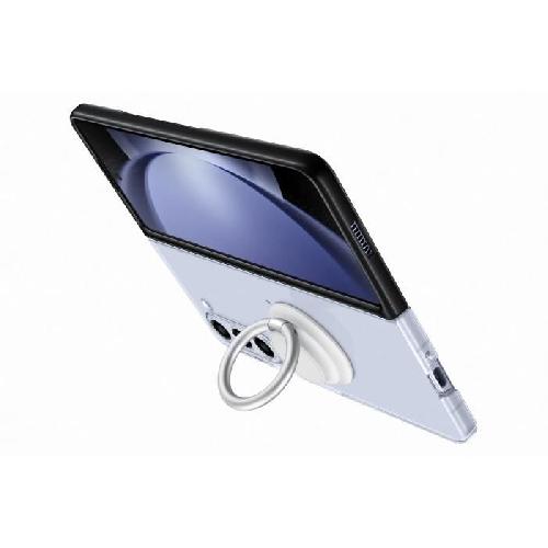Coque - Bumper - Facade Telephone Coque SAMSUNG Z Fold5 transparente avec support amovible - Transparent
