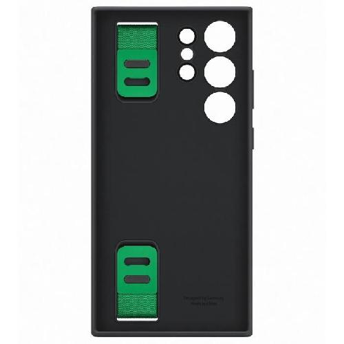 Coque - Bumper - Facade Telephone Coque Silicone SAMSUNG avec laniere S23 Ultra Noir