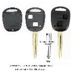 Boitier - Coque De Cle - Telecommande Coque Toyota 2 Bouton Lame Crantee