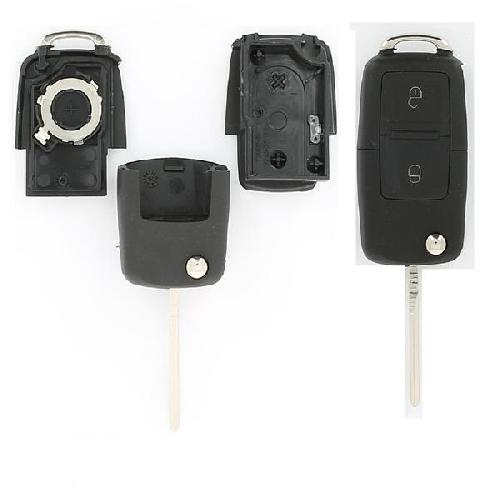 Boitier - Coque De Cle - Telecommande Coque Vag 2 Boutons Lame Fraisee