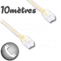 Cordon ADSL RJ11 male - RJ11 male 10m Cordon ADSL RJ11 male - RJ11 male 10m