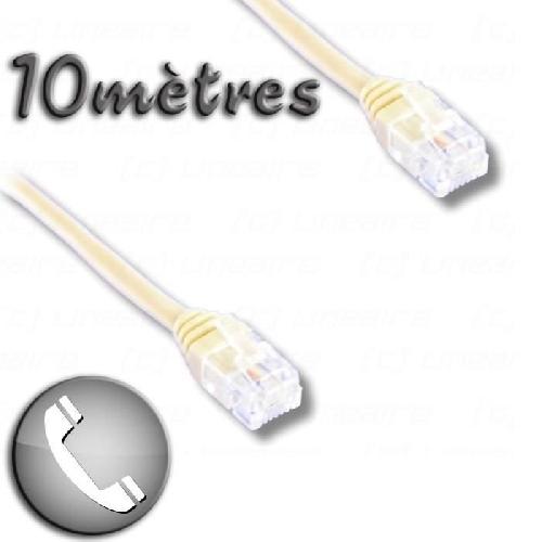Cable - Connectique Pour Peripherique Cordon ADSL RJ11 male - RJ11 male 10m