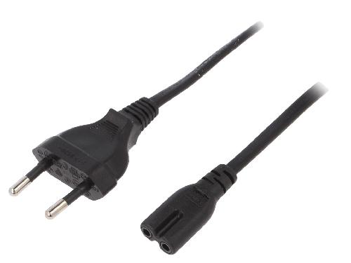 Cable D'alimentation Cordon d'alimentation 2.5A 250V 3m - Noir