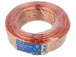 Cables de Haut-Parleurs Cordon de haut parleurs 10m - Transparent