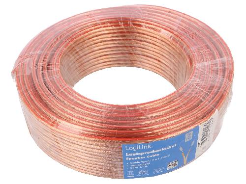 Autoradios : Enceintes - Haut-parleurs Cordon de haut parleurs 25m - Transparent