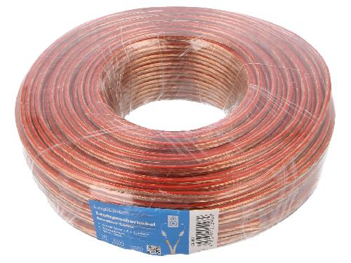 Autoradios : Enceintes - Haut-parleurs Cordon de haut parleurs 50m - Transparent