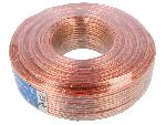 Autoradios : Enceintes - Haut-parleurs Cordon de haut parleurs 50m - Transparent