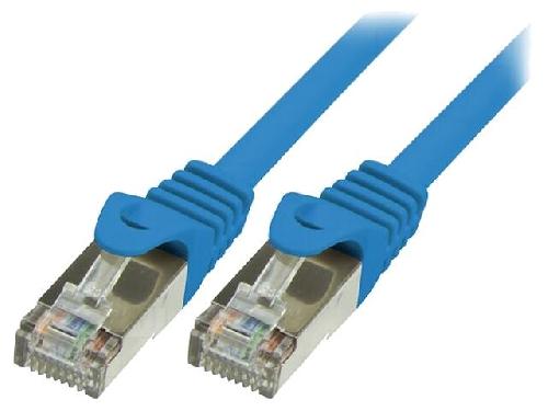 Cable - Connectique Pour Peripherique Cordon de raccordement F-UTP Cat.5e bleu - 1m