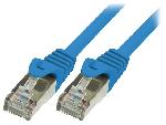 Cable - Adaptateur Reseau - Telephonie Cordon de raccordement Fibre optique OM4 F-UTP cat.5e 0.25m - Bleu