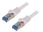 Cable - Adaptateur Reseau - Telephonie Cordon de raccordement S-FTP Cat.6a blanc - 0.50m