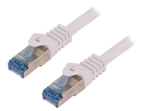 Cable - Adaptateur Reseau - Telephonie Cordon de raccordement S-FTP Cat.6a blanc - 0.50m
