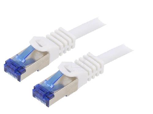Cable - Adaptateur Reseau - Telephonie Cordon de raccordement S-FTP Cat.6a blanc - 1.5m