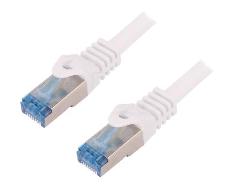Cable - Adaptateur Reseau - Telephonie Cordon de raccordement S-FTP Cat.6a blanc - 1.5m