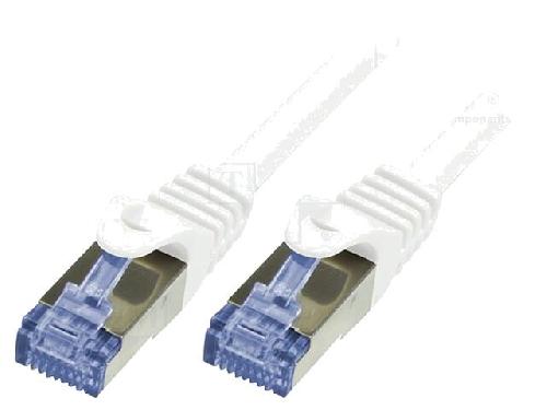 Cable - Adaptateur Reseau - Telephonie Cordon de raccordement S-FTP Cat.6a blanc - 1m
