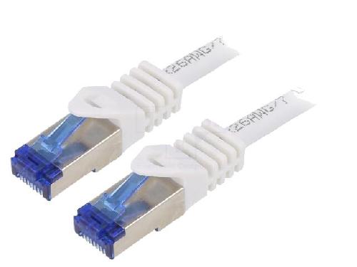 Cable - Adaptateur Reseau - Telephonie Cordon de raccordement S-FTP Cat.6a blanc - 2m