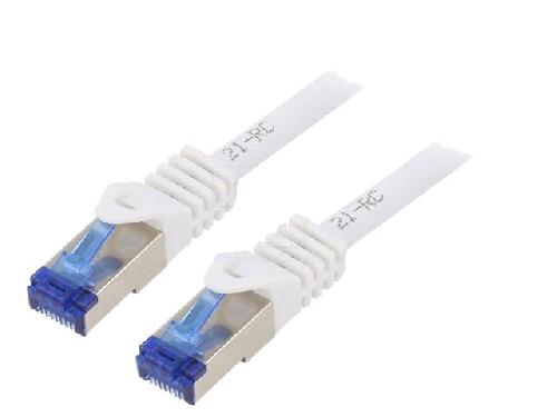 Cable - Adaptateur Reseau - Telephonie Cordon de raccordement S-FTP Cat.6a blanc - 3m