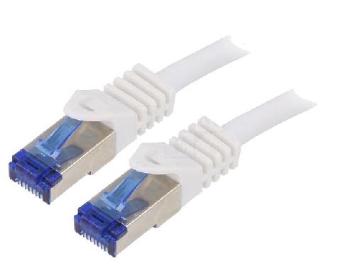 Cable - Adaptateur Reseau - Telephonie Cordon de raccordement S-FTP Cat.6a blanc - 5m