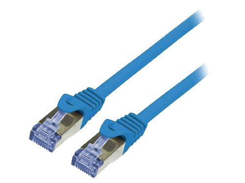 Cable - Adaptateur Reseau - Telephonie Cordon de raccordement S-FTP Cat.6a bleu - 0.5m