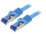 Cable - Adaptateur Reseau - Telephonie Cordon de raccordement S-FTP Cat.6a bleu - 2m