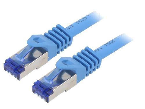 Cable - Adaptateur Reseau - Telephonie Cordon de raccordement S-FTP Cat.6a bleu - 2m